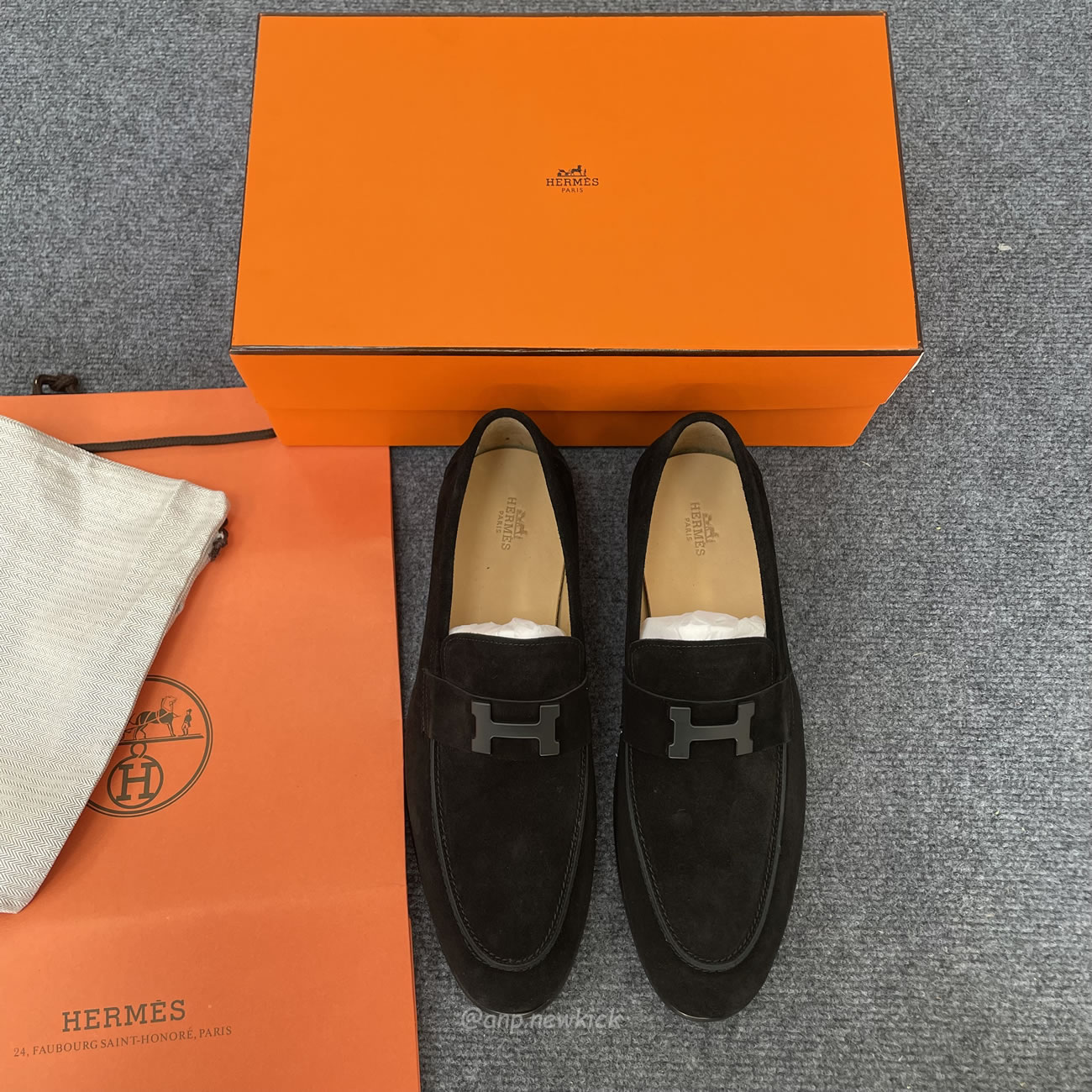 Hermès H Paris Loafer Suede (4) - newkick.cc